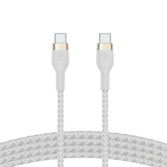 Cable USB-C to USB-C Belkin BoostCharge PRO Flex Up to 60W Braided White