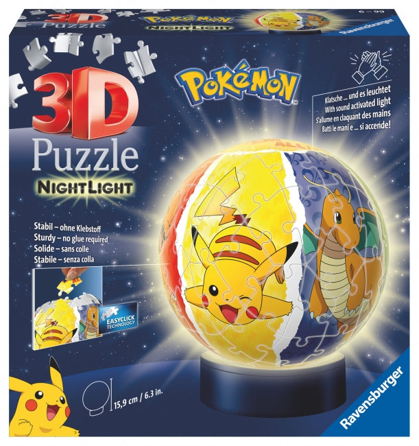 Puzzle Nightlamp Ravensburger 3D Pokemon - Albagame