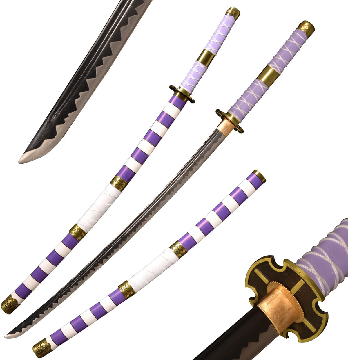 Sword Replica Katana One Piece Yubashiri Viola e Bianca - Albagame