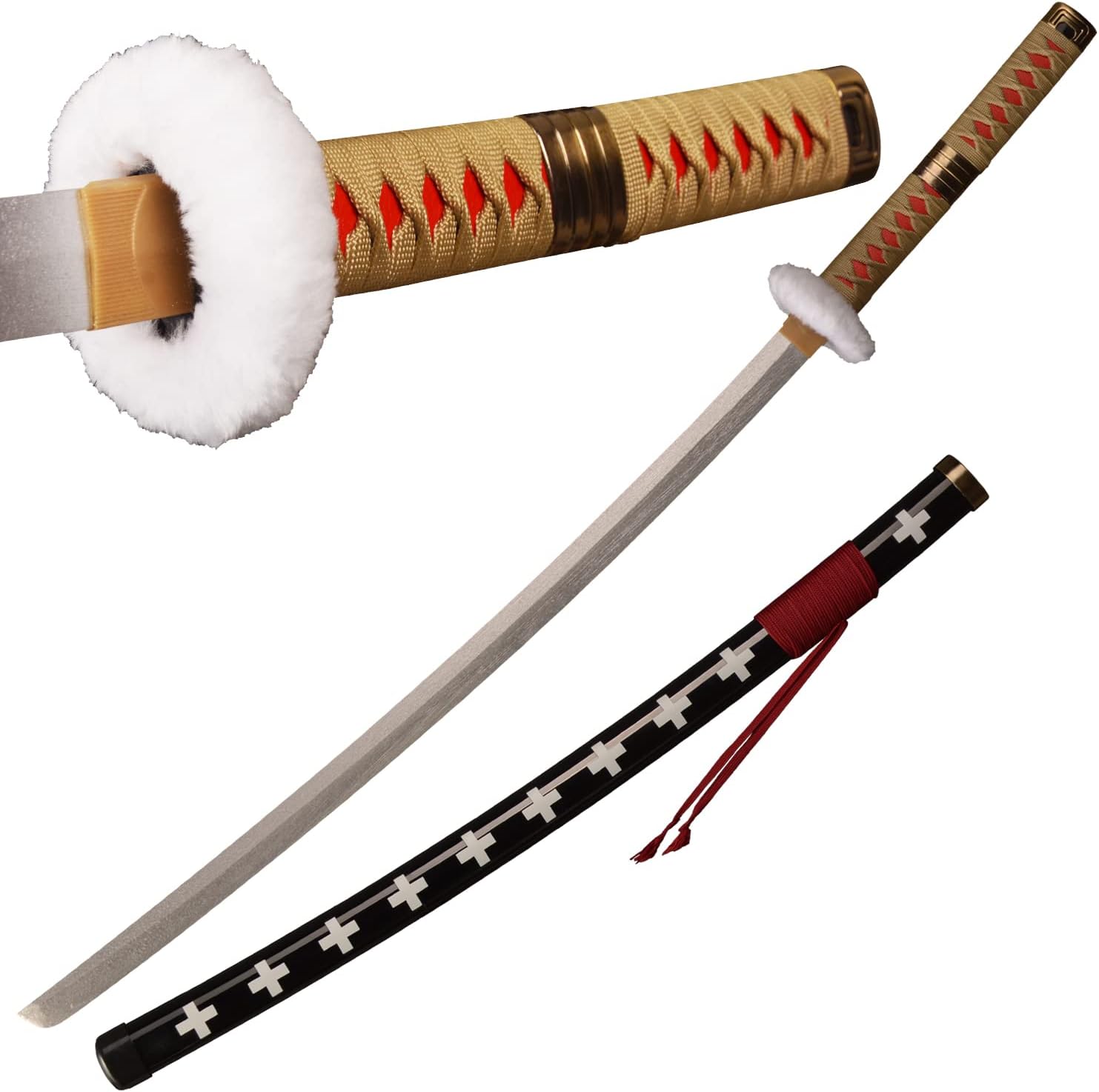 Sword Replica Katana One Piece Kikoku Nera e Rossa L - Albagame