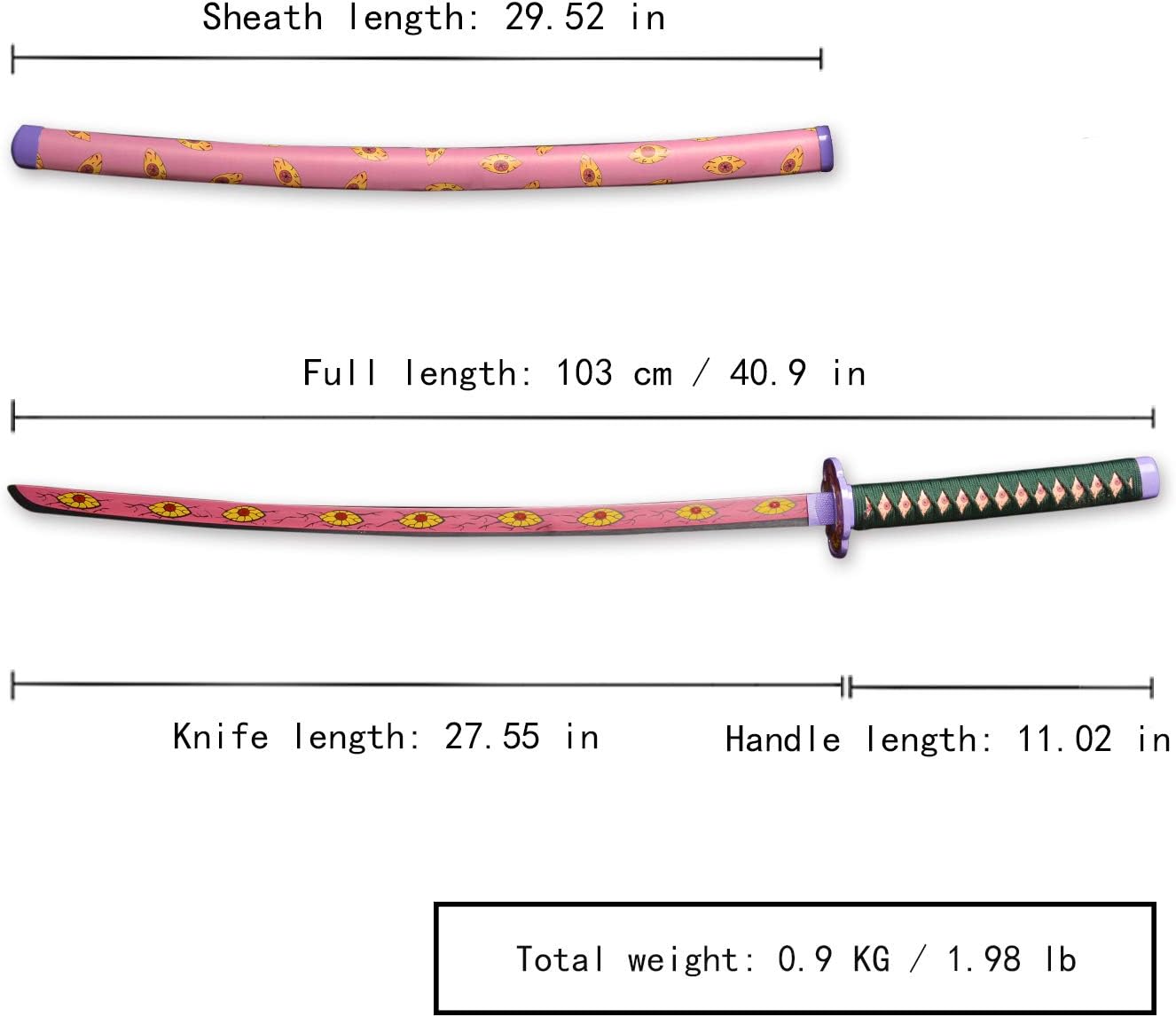 Sword Replica Katana Demon Slayer Kokushibo V2 - Albagame