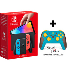 Bundle Console Nintendo Switch Oled + Controller Nintendo Switch Steelplay Adventure - Albagame