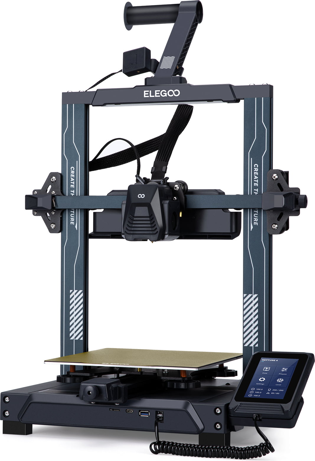 3D Printer Elegoo Neptune 4 , removable LCD Touchscreen , printing speed up to 500 mm/s , Large Building Volume , ELG-50.201.012300 - Albagame