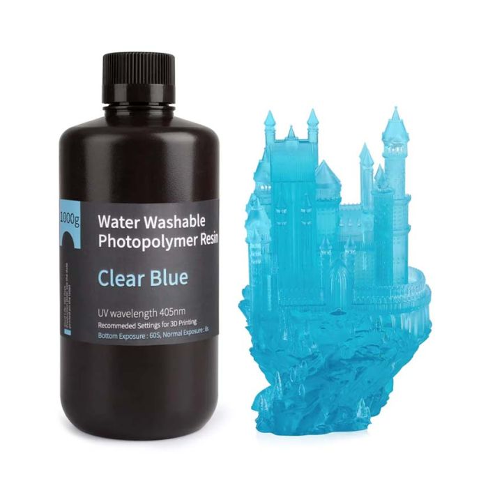 Water Washable Resing Elegoo 1kg Clear Blue - Albagame