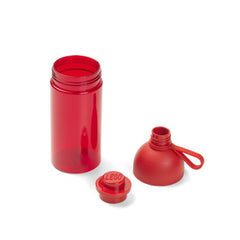 Hydration Bottle Lego Transparent - Red 0.5L - Albagame