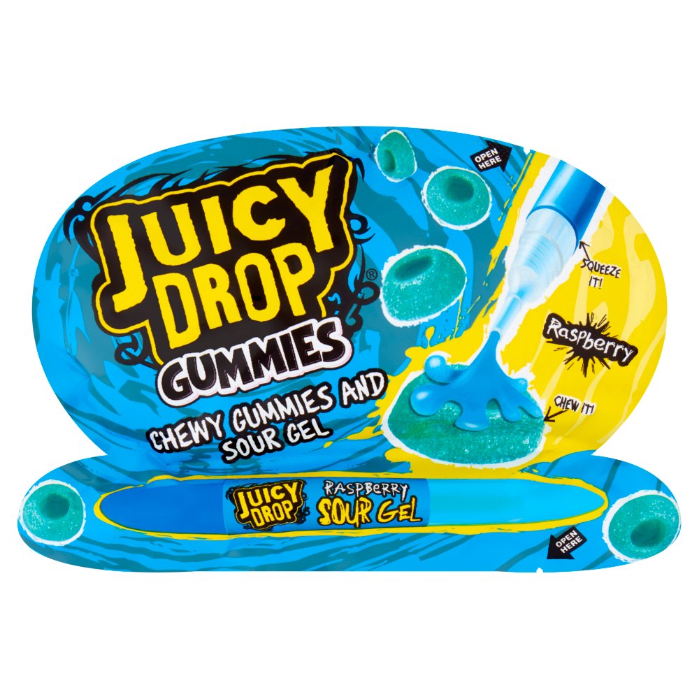 Juicy Drop Gummies Bazooka With Sour Gel Strawberry/Raspberry - Albagame