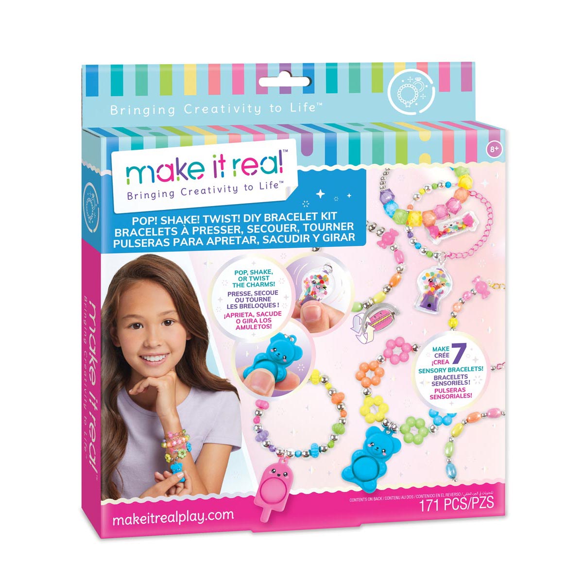 Make It Real Pop! Shake! Twist! DIY Bracelet Kit - Albagame