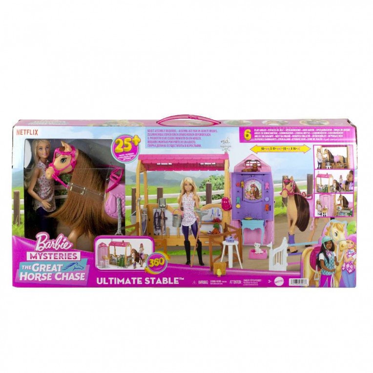 Playset Barbie Mysteries The Great Horse Chase Stable - Albagame