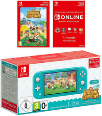 Console Nintendo Switch Lite Animal Crossing Turquoise + 12 Months Membership - Albagame