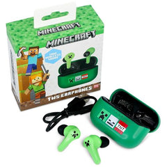 Earphones OTL - Minecraft Icons Green TWS Earpods - Albagame