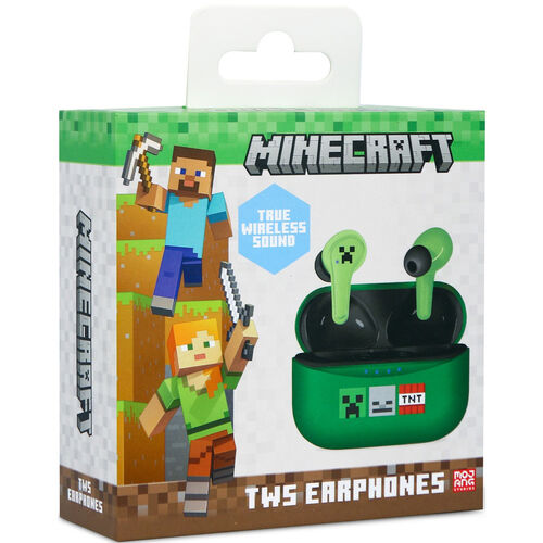 Earphones OTL - Minecraft Icons Green TWS Earpods - Albagame