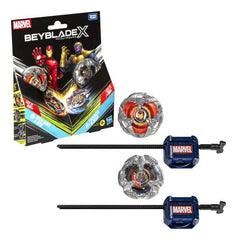 Beyblade X & Marvel Collab: Iron Man 4-80B VS Thanos 4-60B