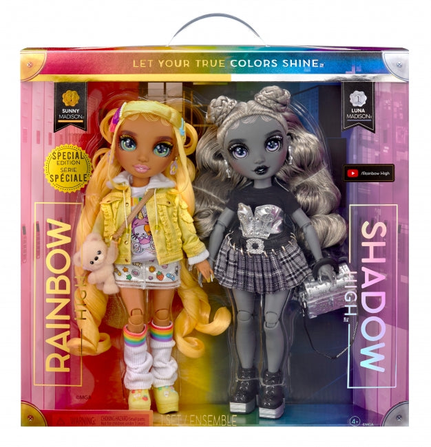 Doll Rainbow High Sunny & Luna With Mix & Match Outfits