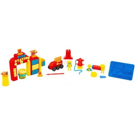 Playdoh Blocks Fire Station Blocks