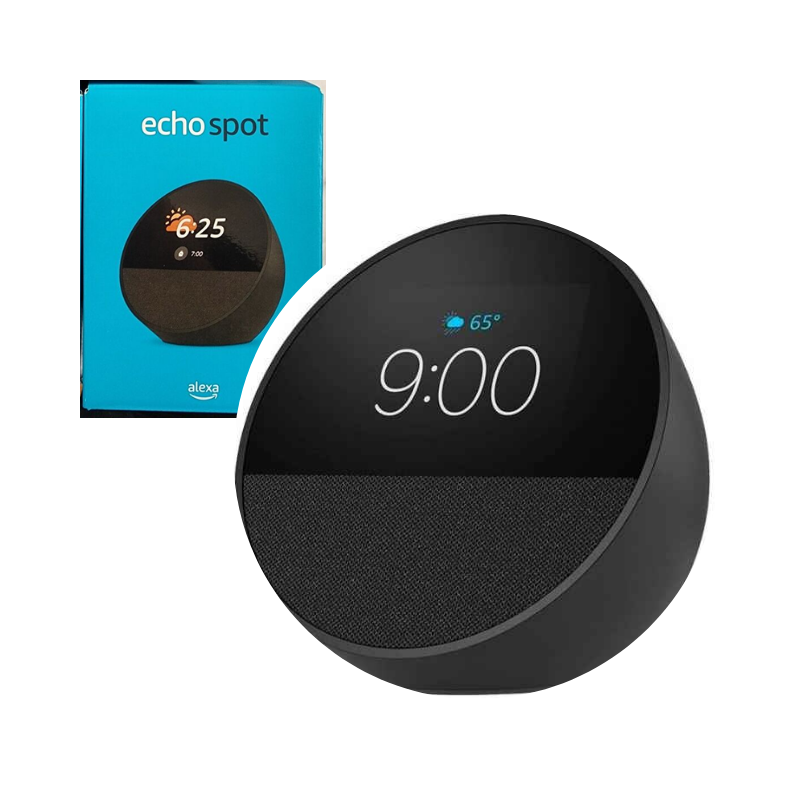 Smart Alarm Clock Amazon Echo Spot Black