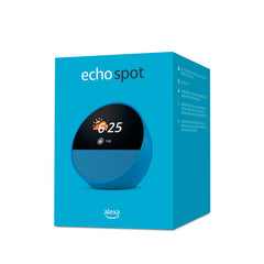 Smart Alarm Clock Amazon Echo Spot Ocean Blue