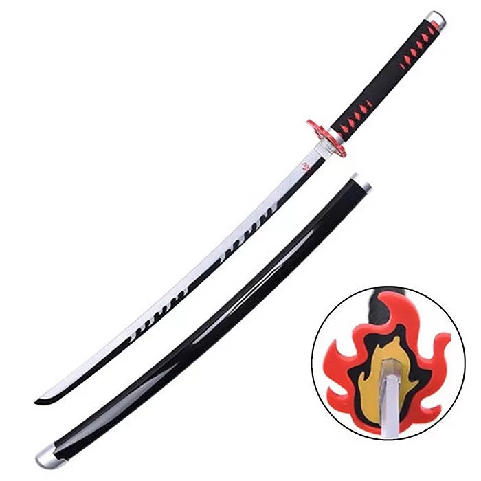 Sword Replica Katana Bamboo Demon Slayer Black Nichirin