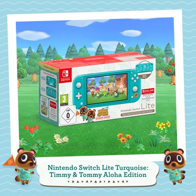 Console Nintendo Switch Lite Animal Crossing Turquoise + 12 Months Membership - Albagame