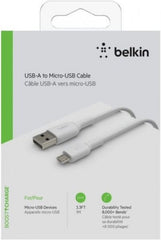 Cable USB-A to Micro Belkin BoostCharge White