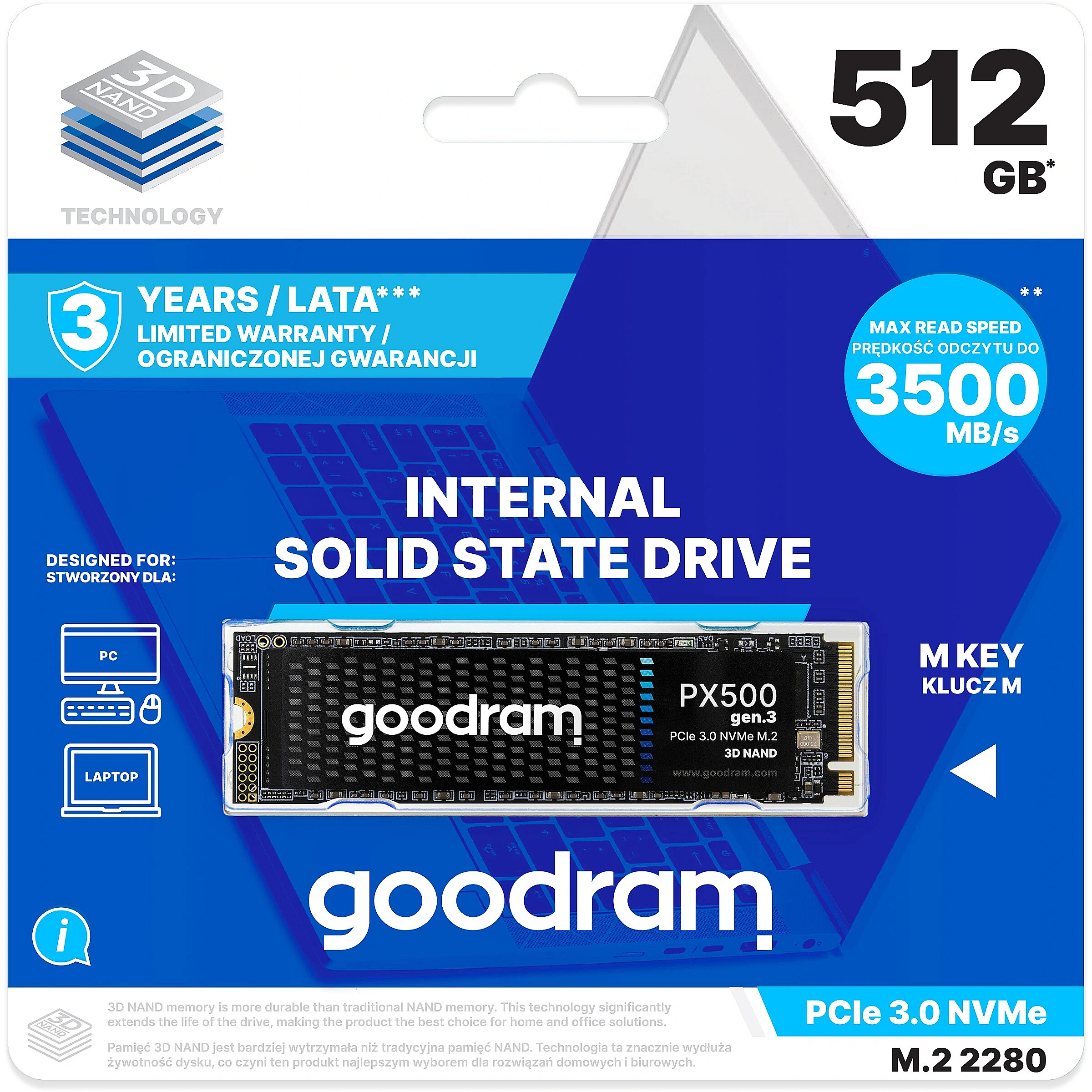 SSD 512GB Goodram PX500