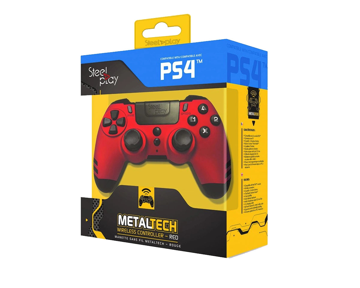 Controller Steelplay Metaltech Ruby Red For PS4/PC