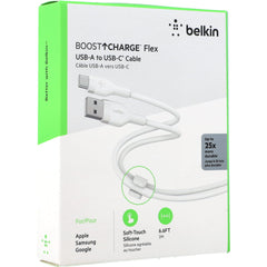 Cable USB-A to USB-C Belkin BoostCharge Flex White