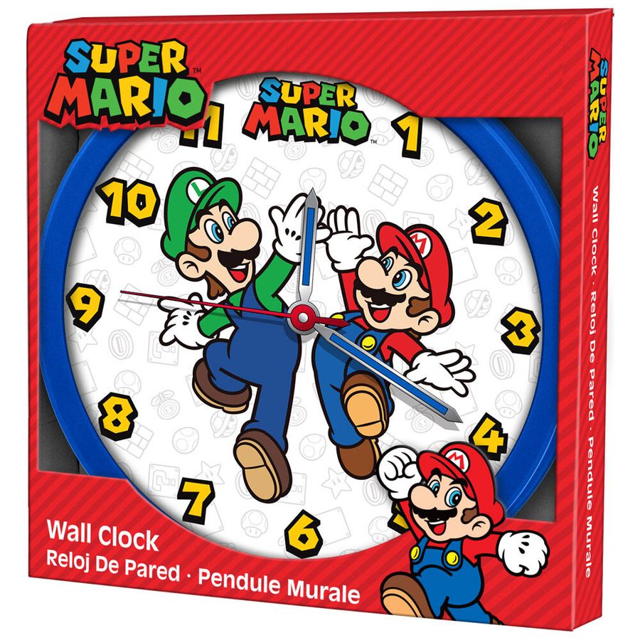 Wall Clock Super Mario Mario & Luigi