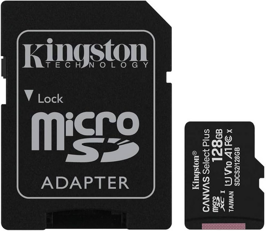 Card MicroSDXC 128GB Kingston Canvas Select Plus