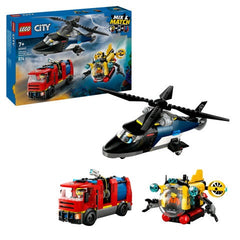 Lego City Helicopter, Fire Truck and Submarine 60462