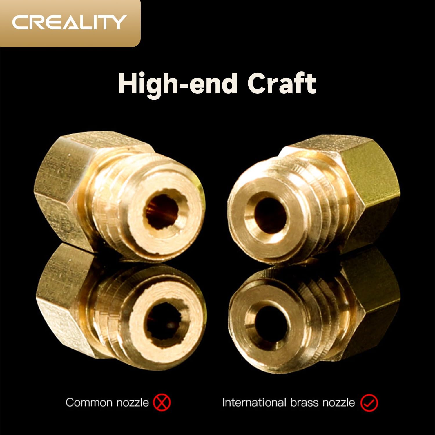 Brass Nozzle Kit CREALITY 0,4mm 6x13mm (x5 pcs), 4004020010