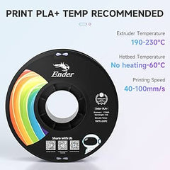 Filament CREALITY EN-PLA+ Black , Ender 3D Printer Filament , Strength 34MPA, Bend 77MPa, 1kg 1.75 , 3301010306