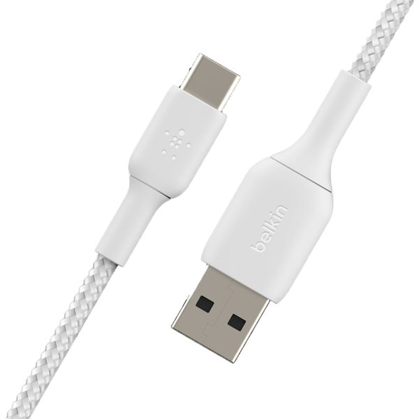 Cable USB-A to USB-C Belkin BoostCharge Braided White 2m