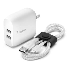 Charger Belkin Dual USB-A  2x 12W White