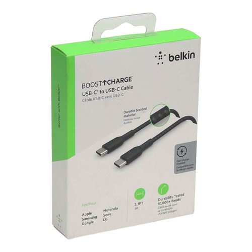 Cable USB-C to USB-C Belkin BoostCharge Braided Black