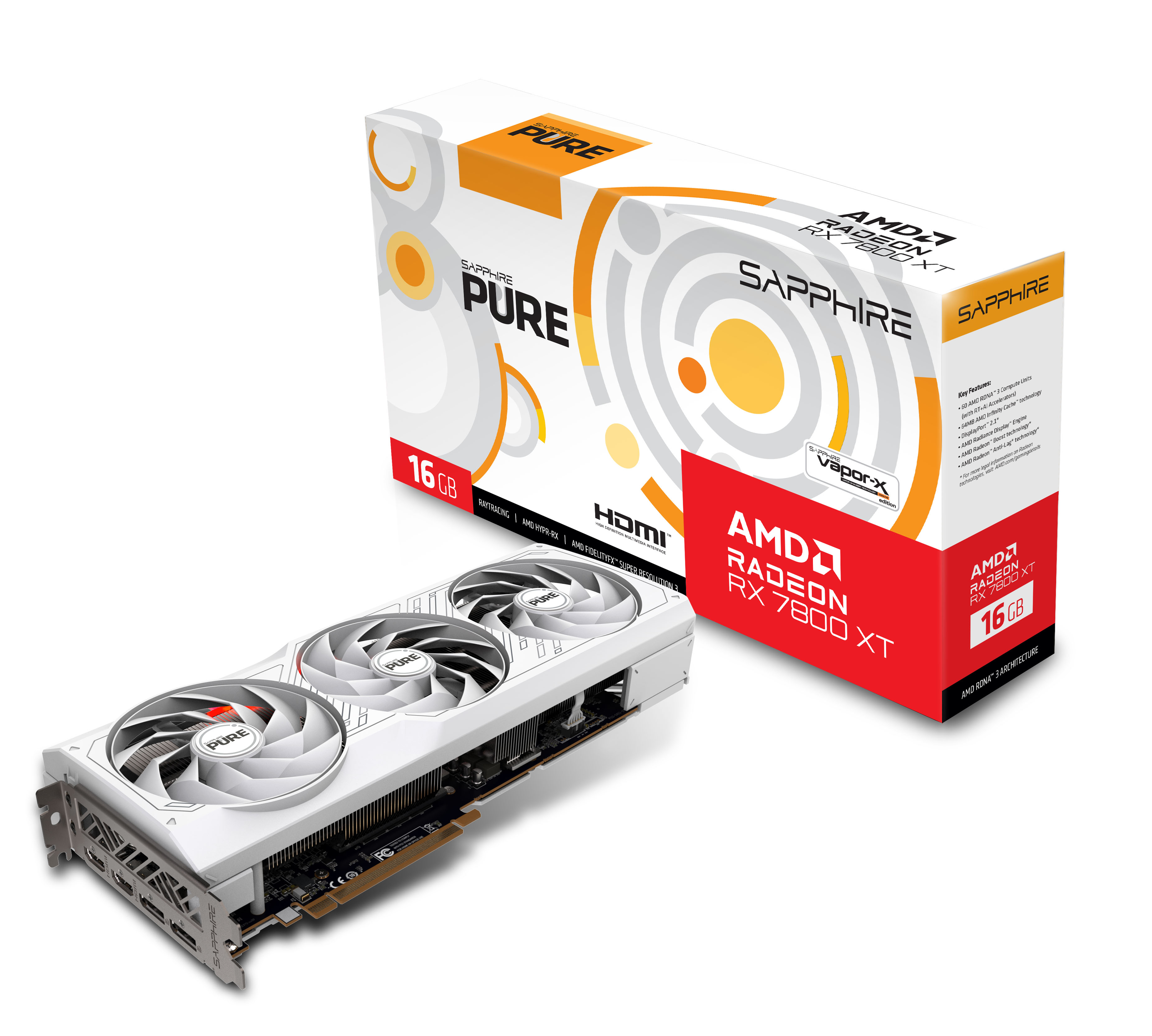 GPU Saphire Pure Gaming OC  Radeon RX 7800 XT 16GB GDDR6