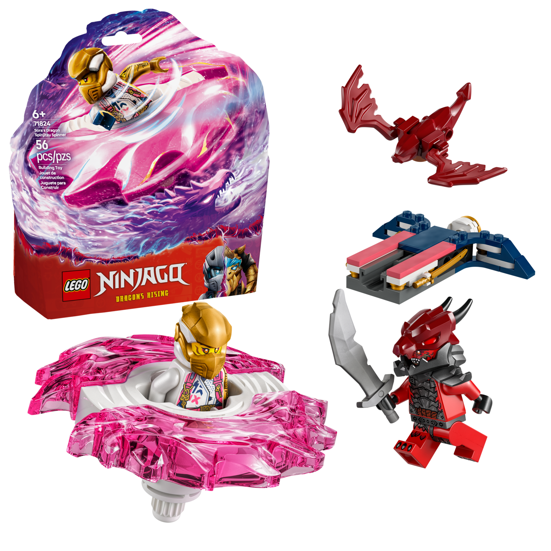 Lego Ninjago Sora's Dragon Spinjitzu Spinner 71824