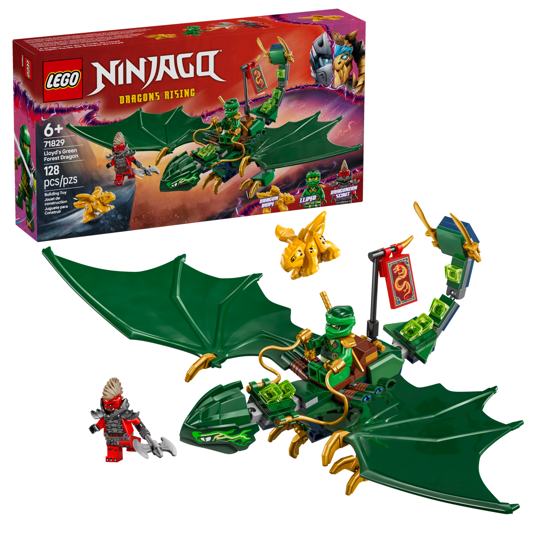 Lego Ninjago Lloyd's Green Forest Dragon 71829