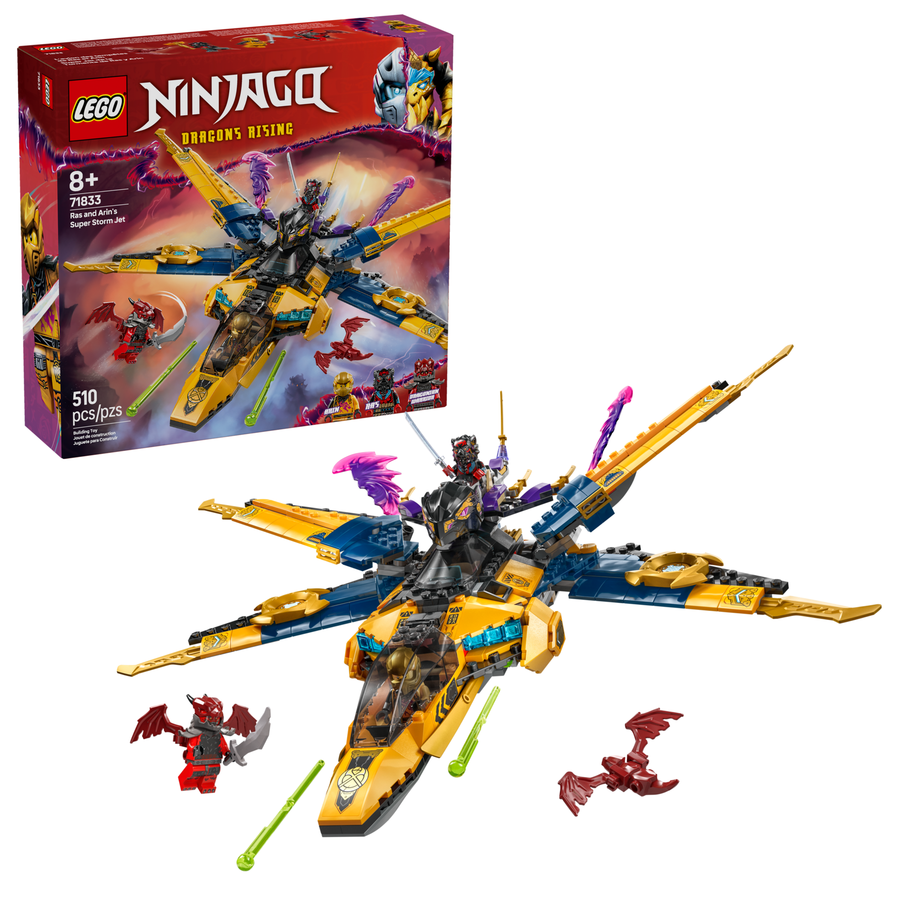 Lego Ninjago Ras and Arin's Super Storm Jet 71833