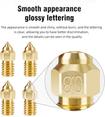 Brass Nozzle Kit CREALITY 0,4mm 6x13mm (x5 pcs), 4004020010