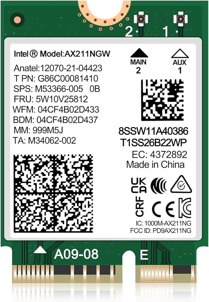 Adapter PCIe Intel AX211 WiFi 6E - Albagame