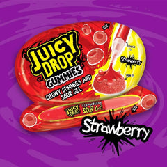 Juicy Drop Gummies Bazooka With Sour Gel Strawberry/Raspberry - Albagame