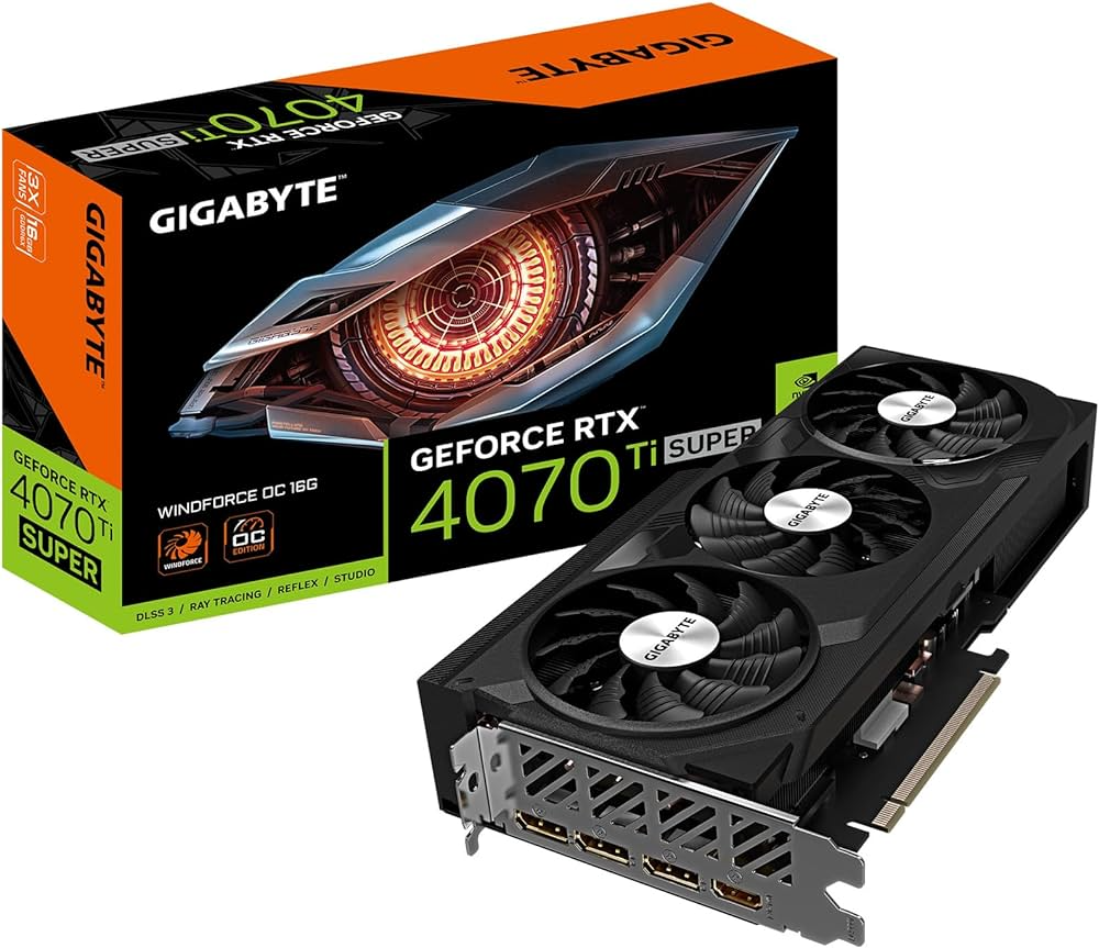 GPU Gigabyte WINDFORCE OC GeForce RTX 4070 Ti SUPER 16GB GDDR6X - Albagame