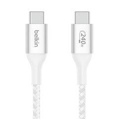 Cable USB-C to USB-C Belkin BoostCharge Up to 240W Braided White