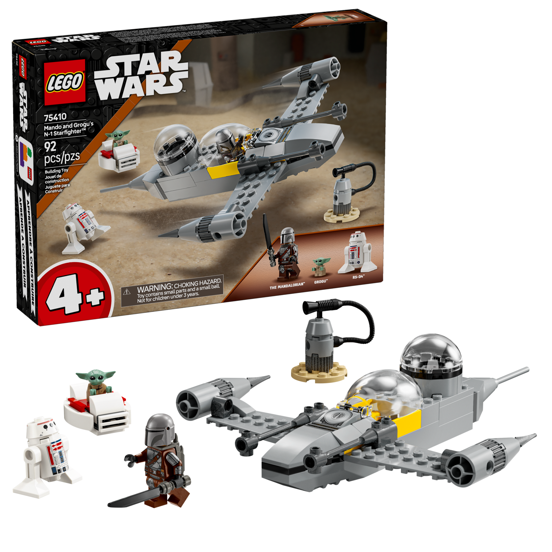 Lego Star Wars Mando and Grogu's N-1 Starfighter 75410