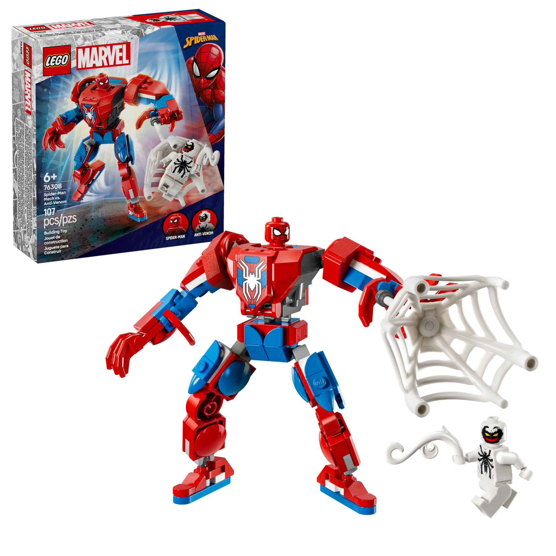 Lego Marvel Spider-Man Mech VS Anti-Venom 76308