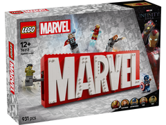 Lego Marvel Logo and Minifigures 76313