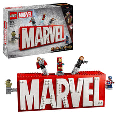 Lego Marvel Logo and Minifigures 76313