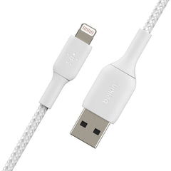 Cable USB-A to Lightning Belkin BoostCharge Braided White