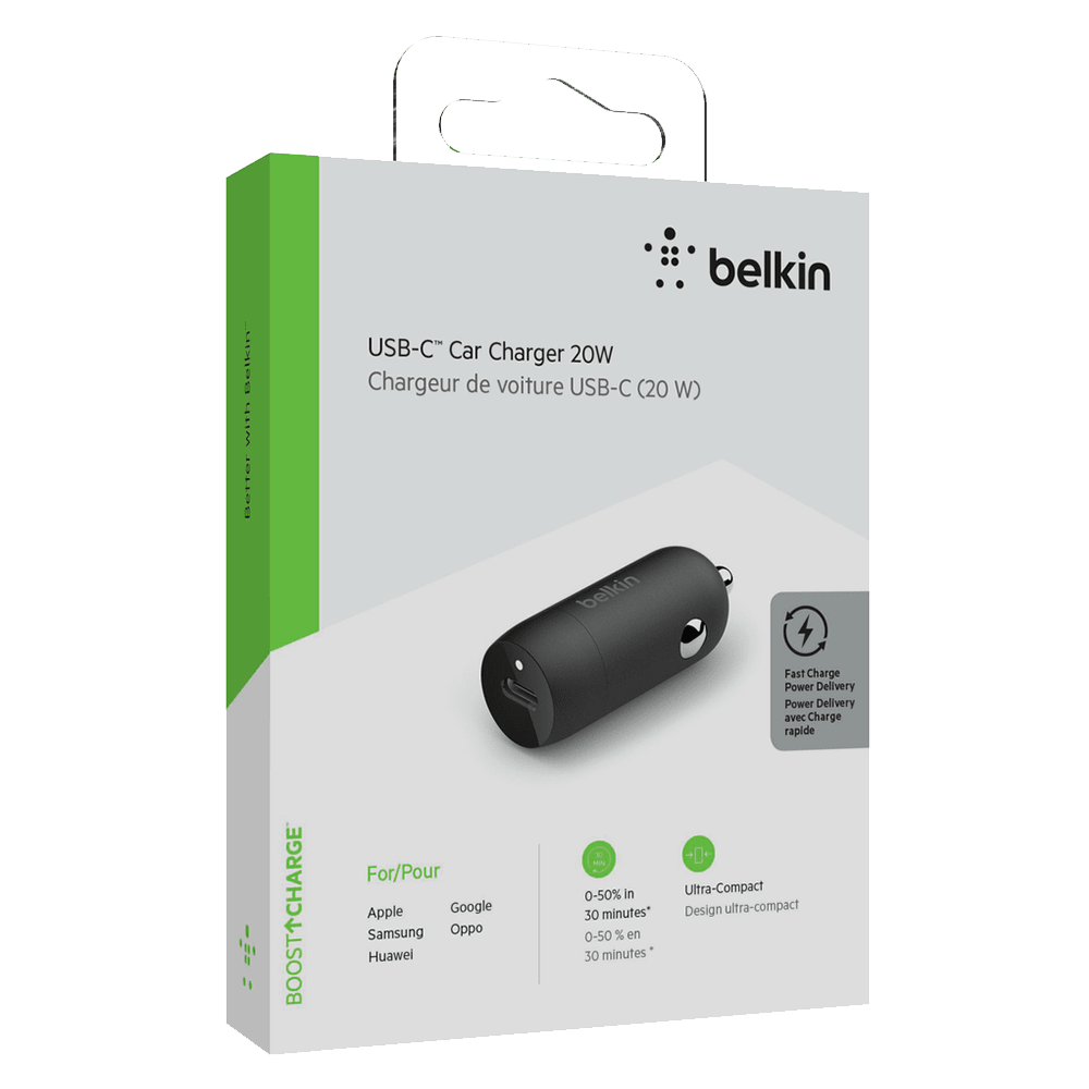 CarCharger Belkin 1x USB-C up to 20W PD