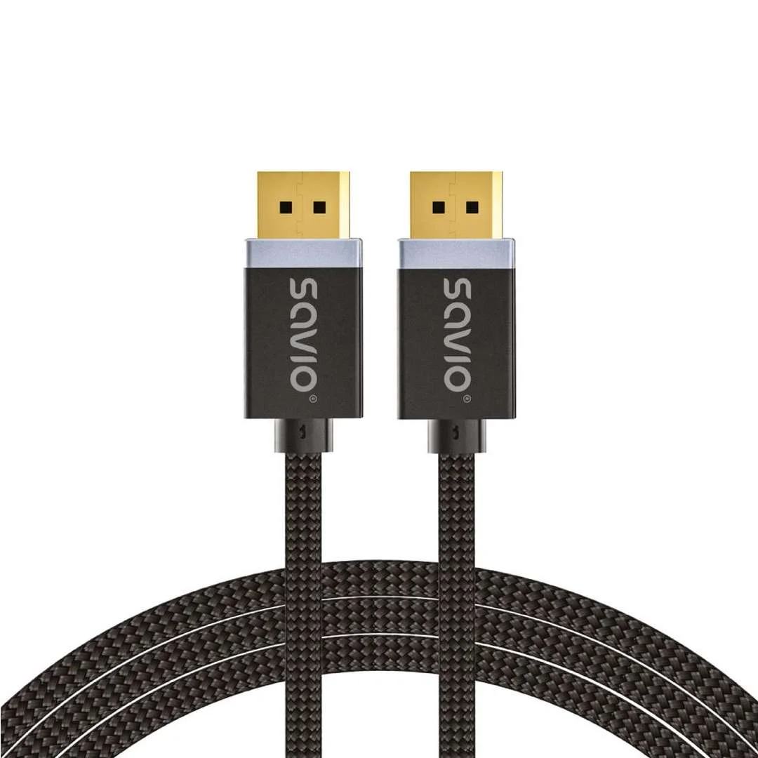 Cable DisplayPort  Savio  DisplayPort to DisplayPort , Version 1.4 - Albagame